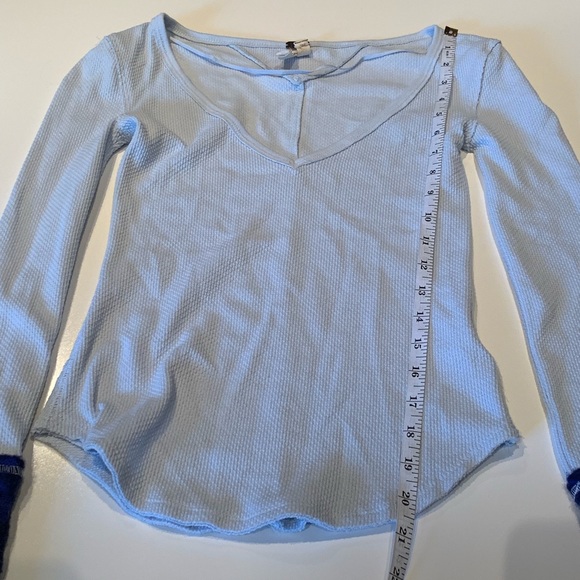 We the free Art School Embroidered thermal blue XS - Picture 6 of 8